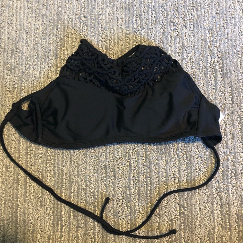 Black halter top bikini